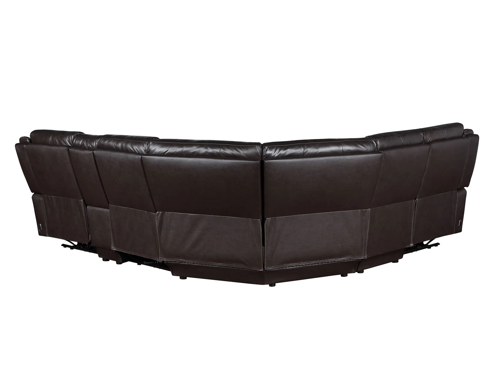 Adrian 6 Piece Chocolate Leather Power Sectional - Image 7