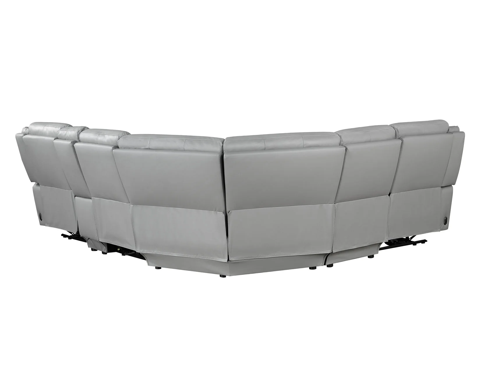 Adrian 6 Piece Stone Leather Power Sectional - Image 6