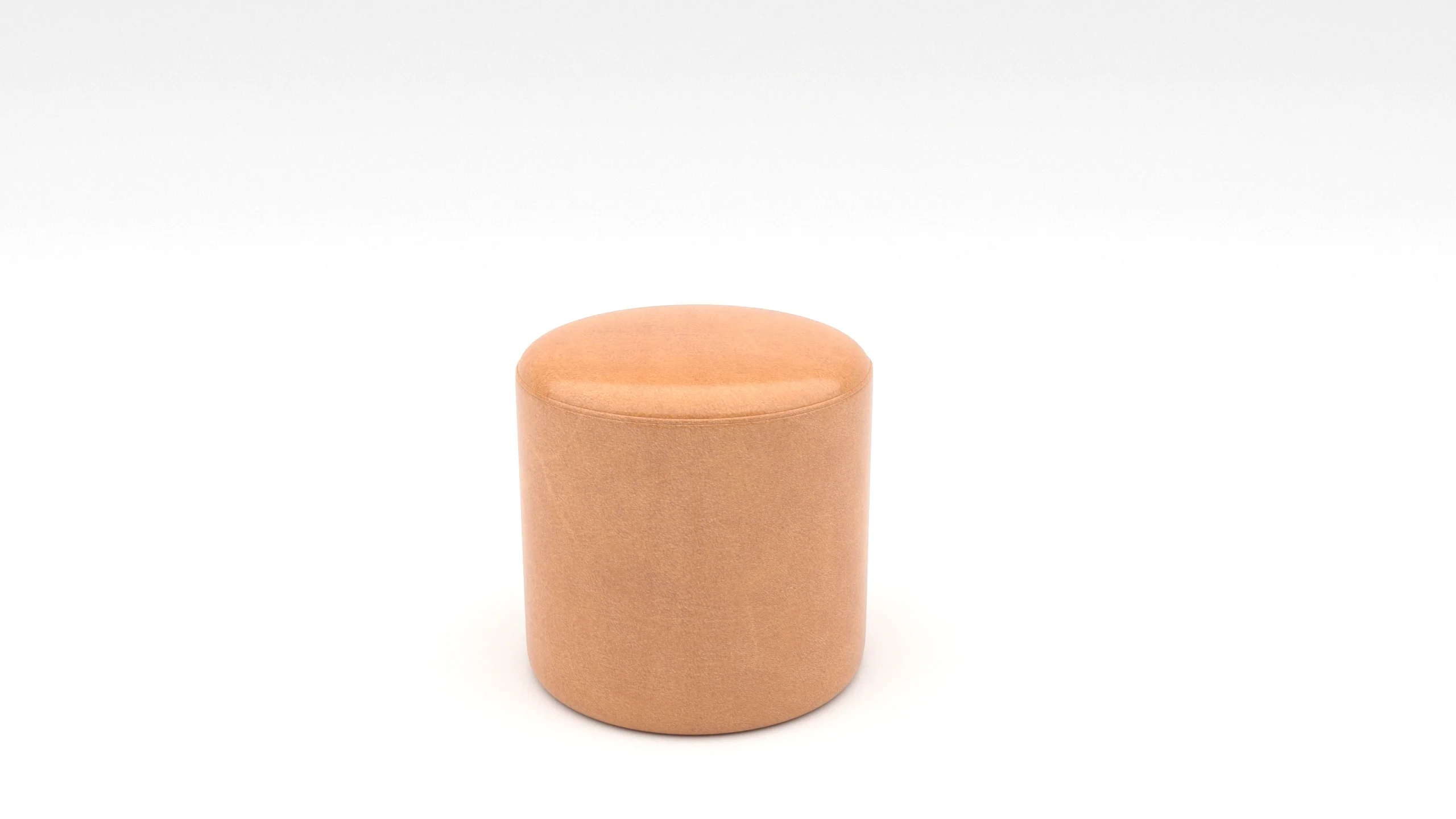 Ari 18" Leather Round Ottoman - Image 3