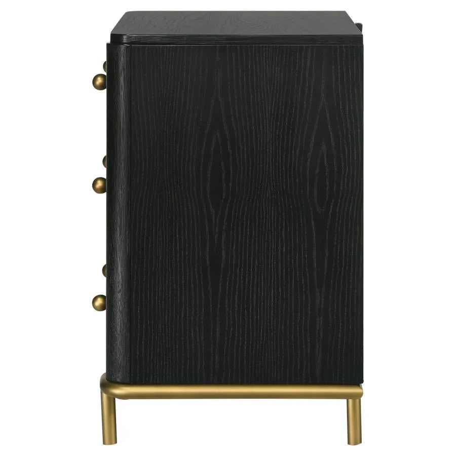 Arianna Black Nightstand - Image 5