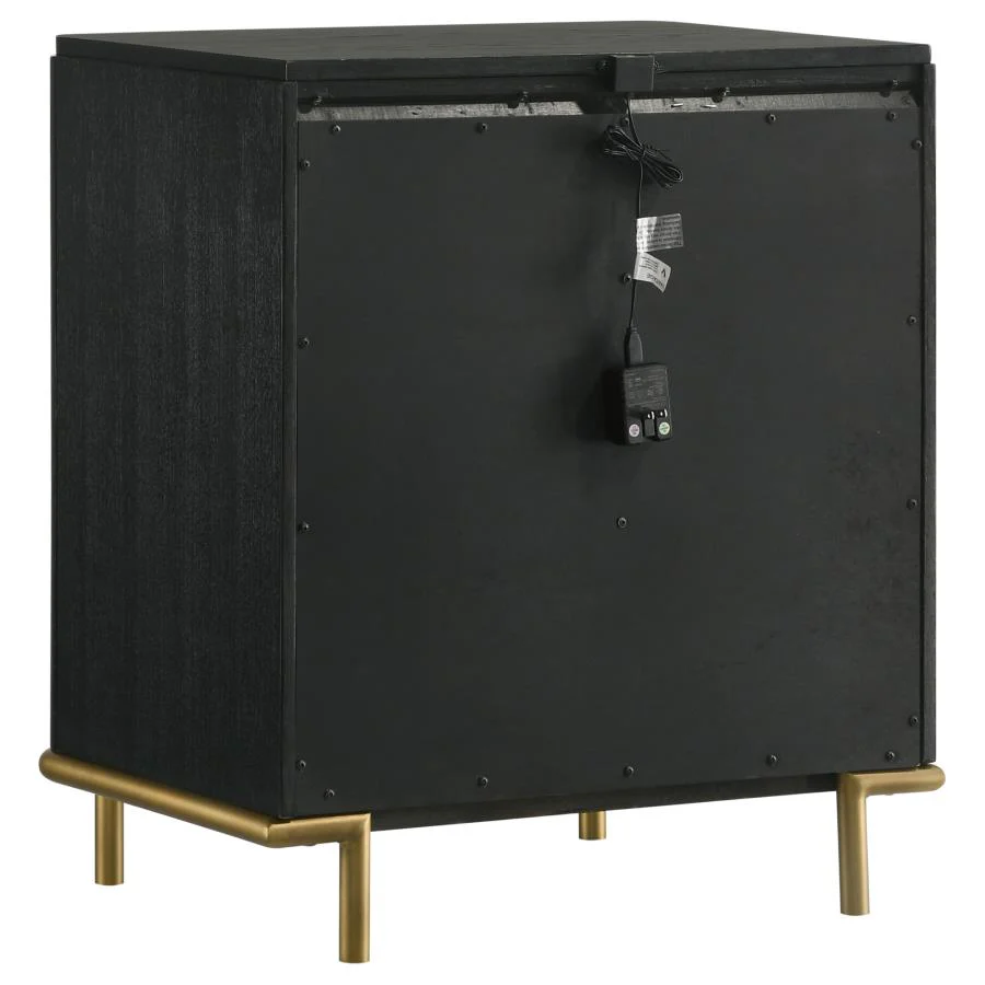Arianna Black Nightstand - Image 6