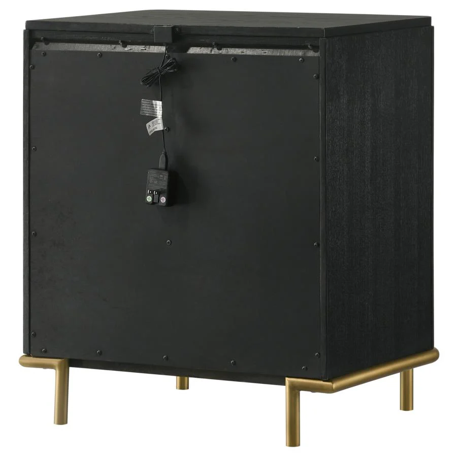 Arianna Black Nightstand - Image 8