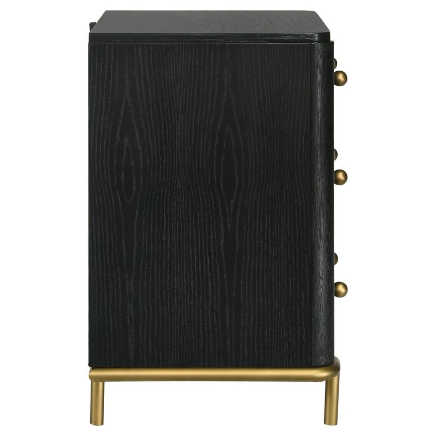 Arianna Black Nightstand - Image 9