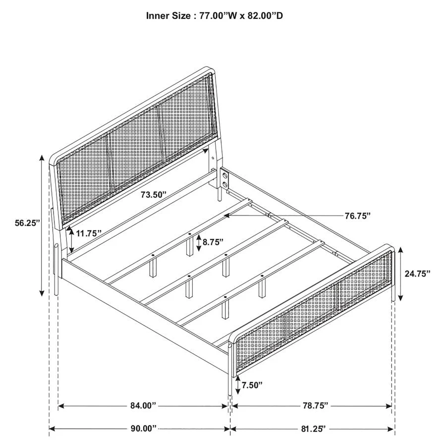 Arianna Black Sand King Bed - Image 10