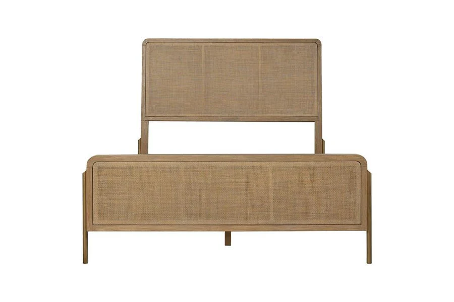 Arianna Sand Rattan Queen Bed - Image 5