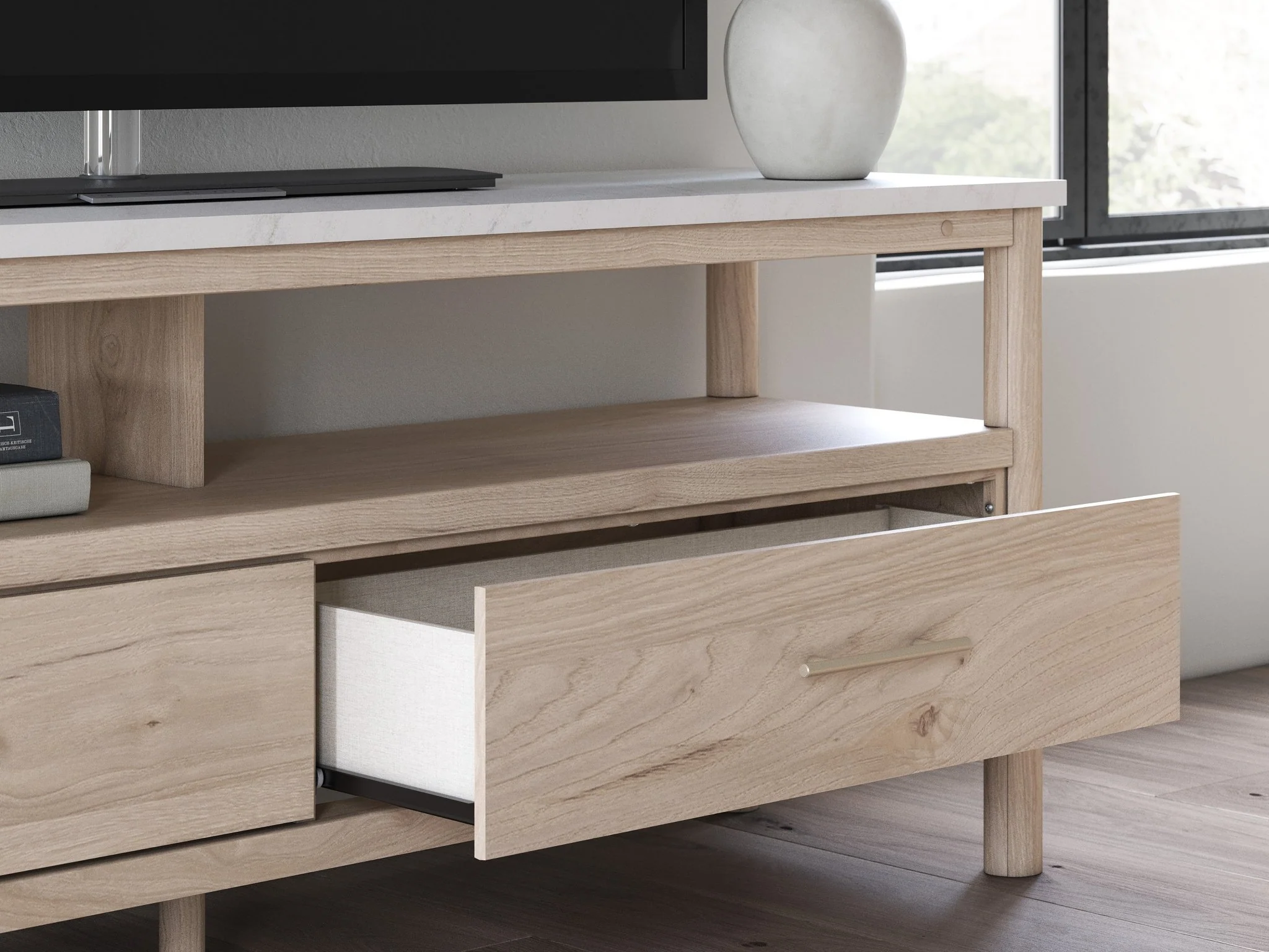 Cadyn Extra Large Light Tv Stand - Image 7