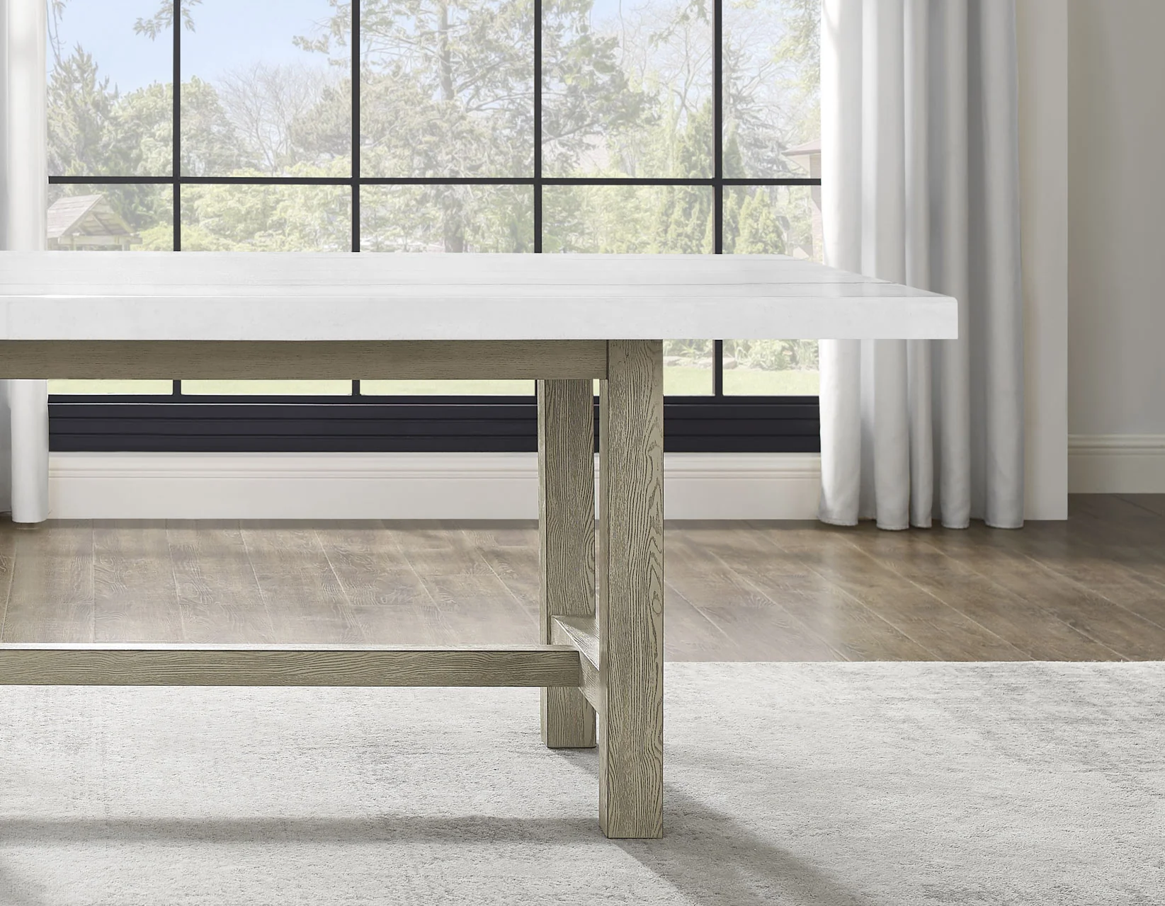 Carley Rectangle Marble Top Dining Table - Image 4