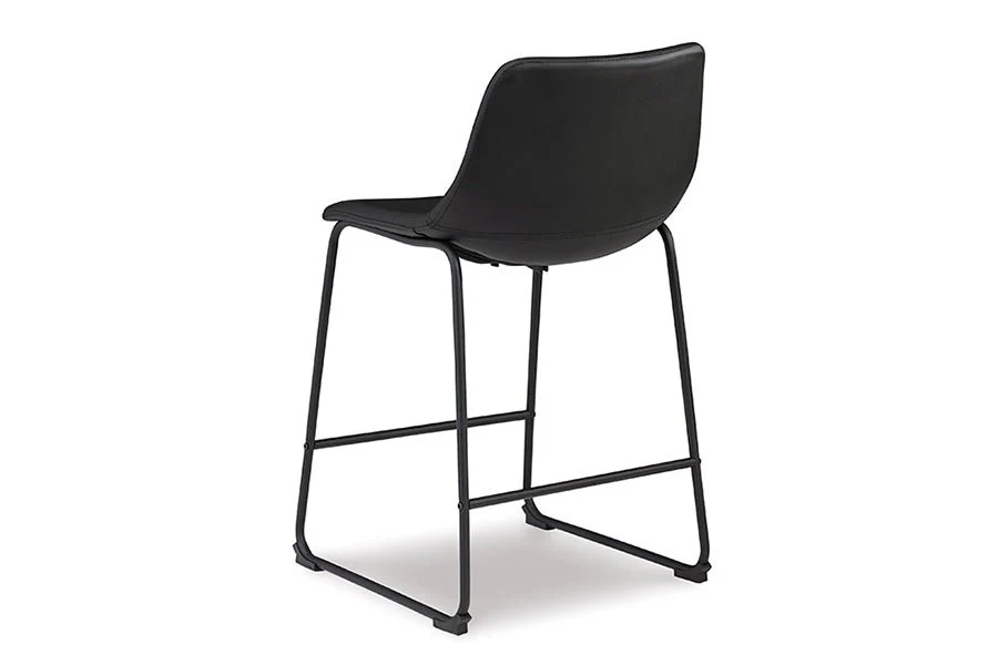 Cece Black Upholstered Counter Stools (Set of 2) - Image 3