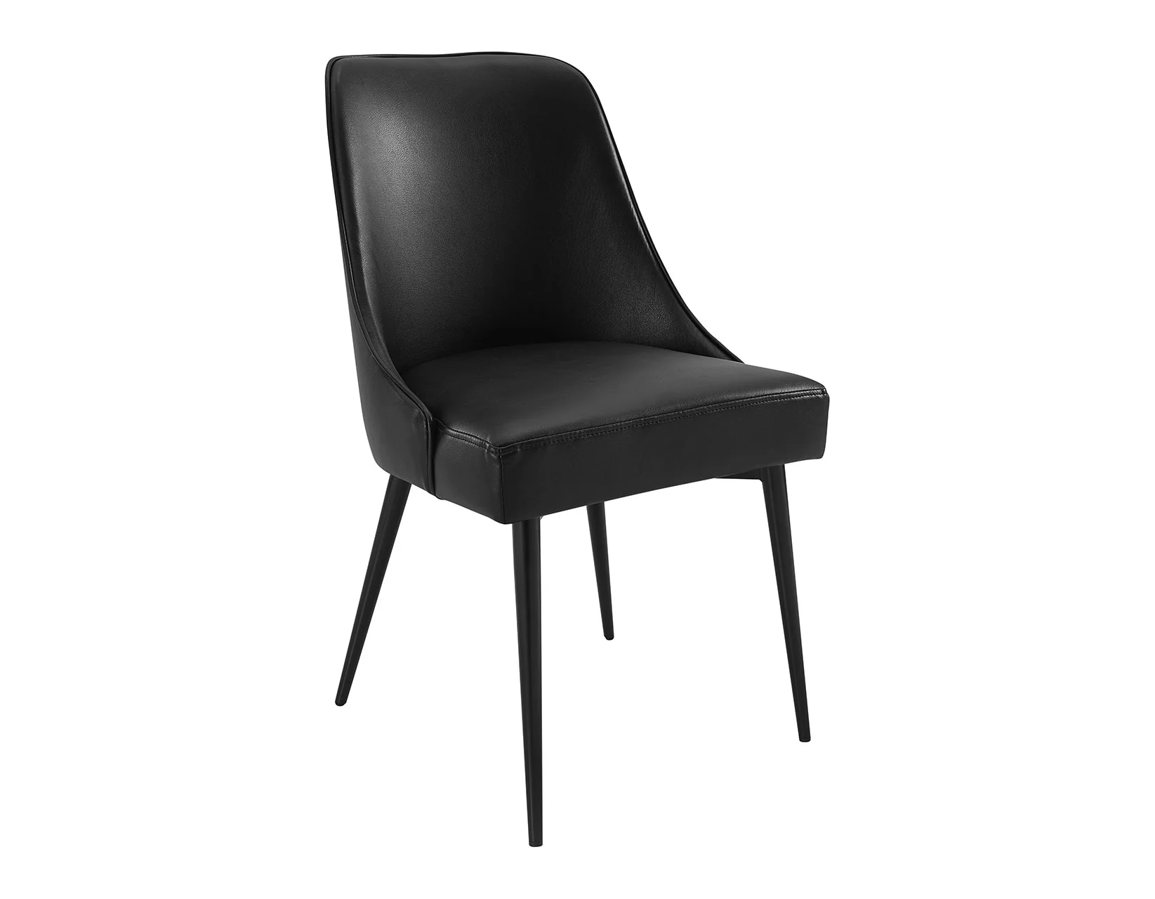 Colby Black Leatherette Dining Chairs (pr) - Image 6