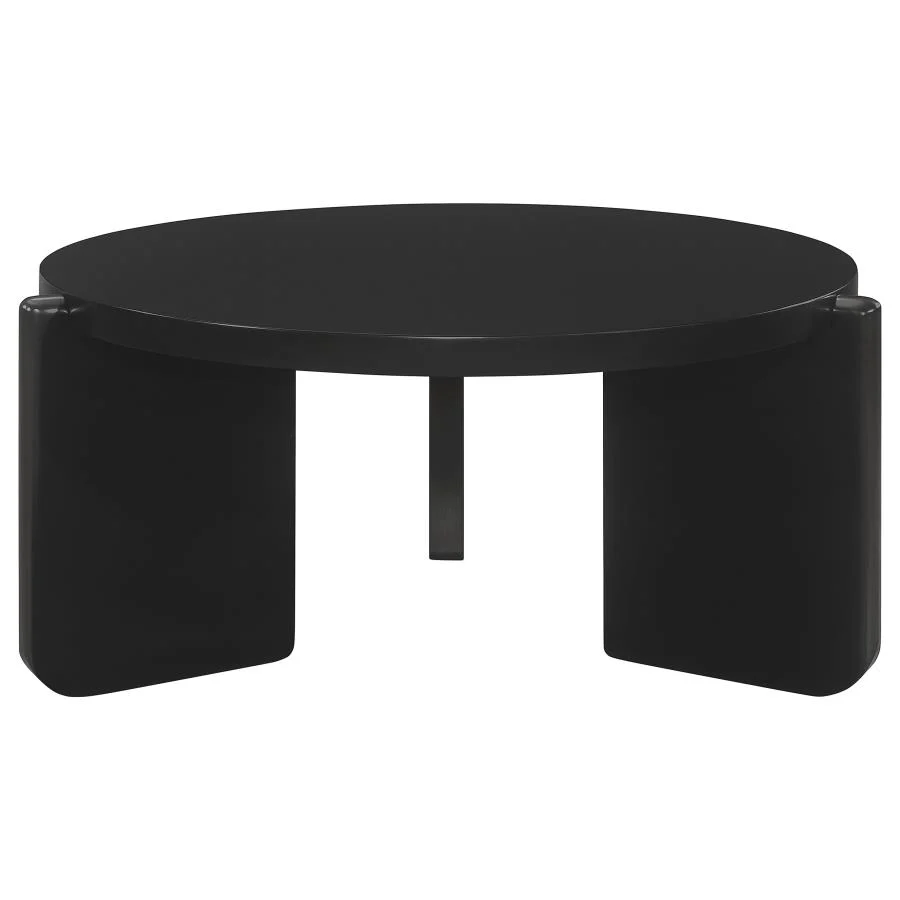 Corey Round Black Coffee Table - Image 3