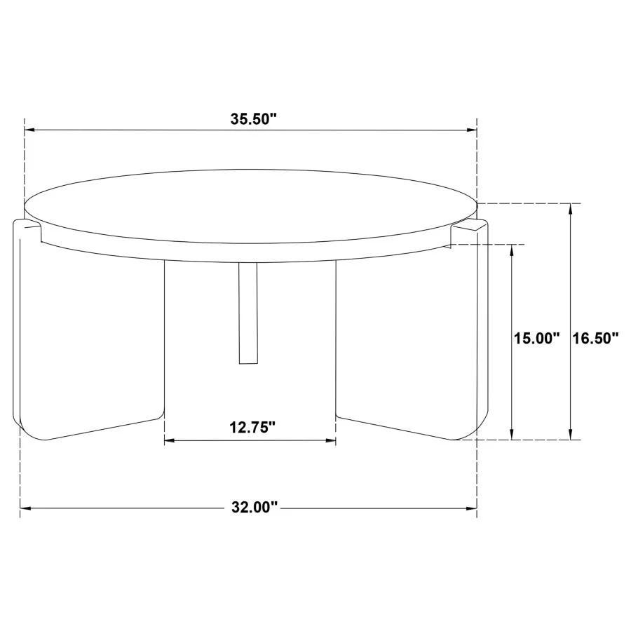Corey Round Black Coffee Table - Image 5