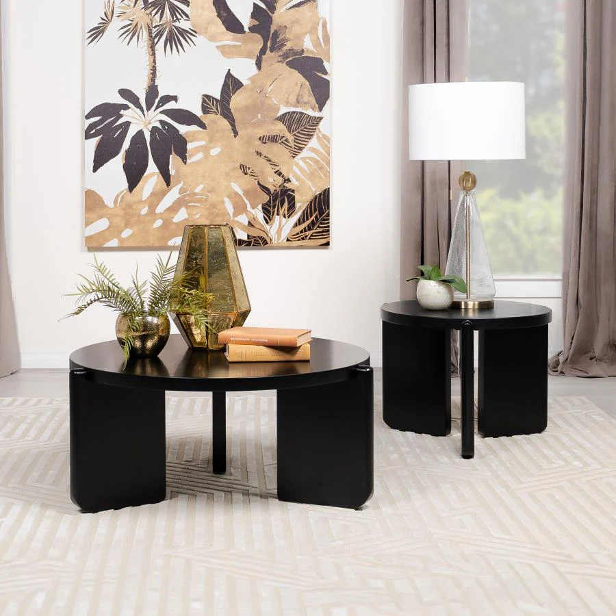 Corey Round Black Coffee Table - Image 6
