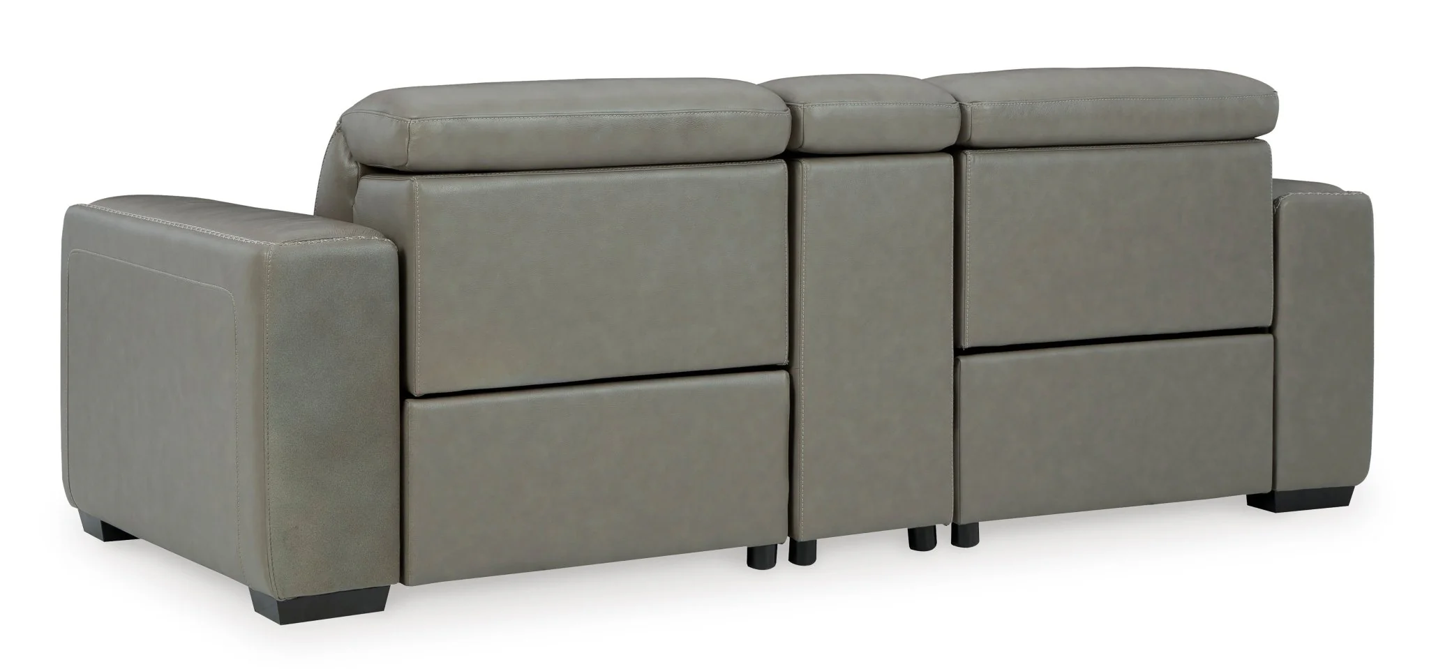 Cori 2 PC Leather Sofa W/Console - Image 4
