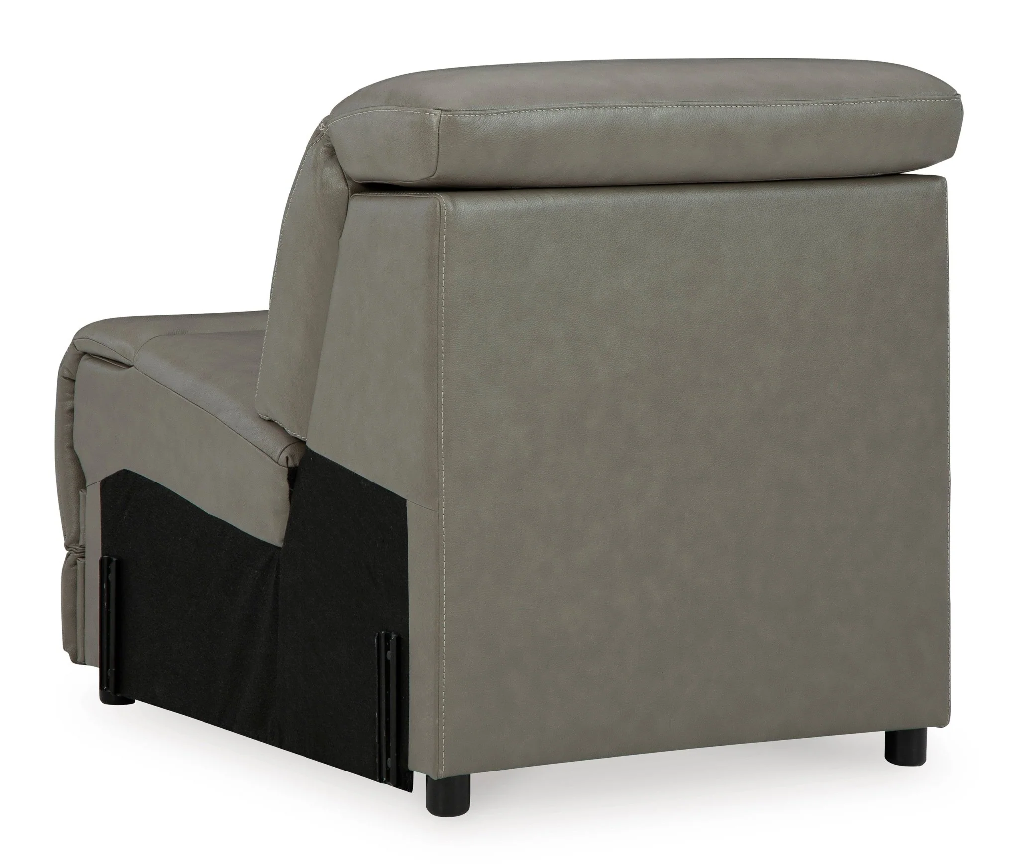 Cori Leather Armless Chair - Image 3