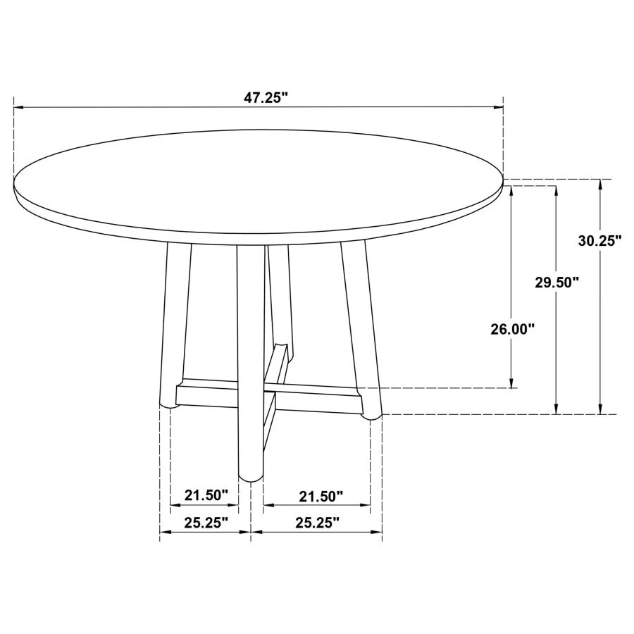 Dana 47" Round Dining Table Set - Image 10