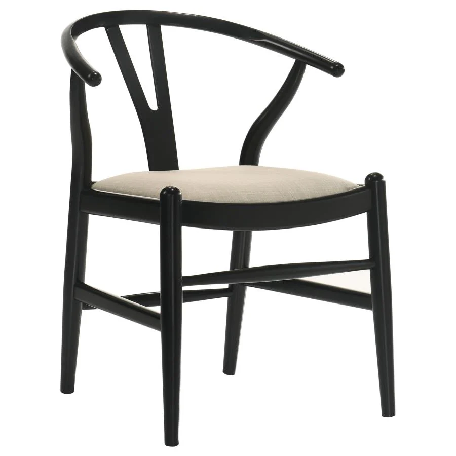 Dana Black Wishbone Dining Chairs (Set of 2) - Image 3