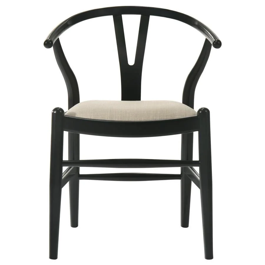 Dana Black Wishbone Dining Chairs (Set of 2) - Image 4