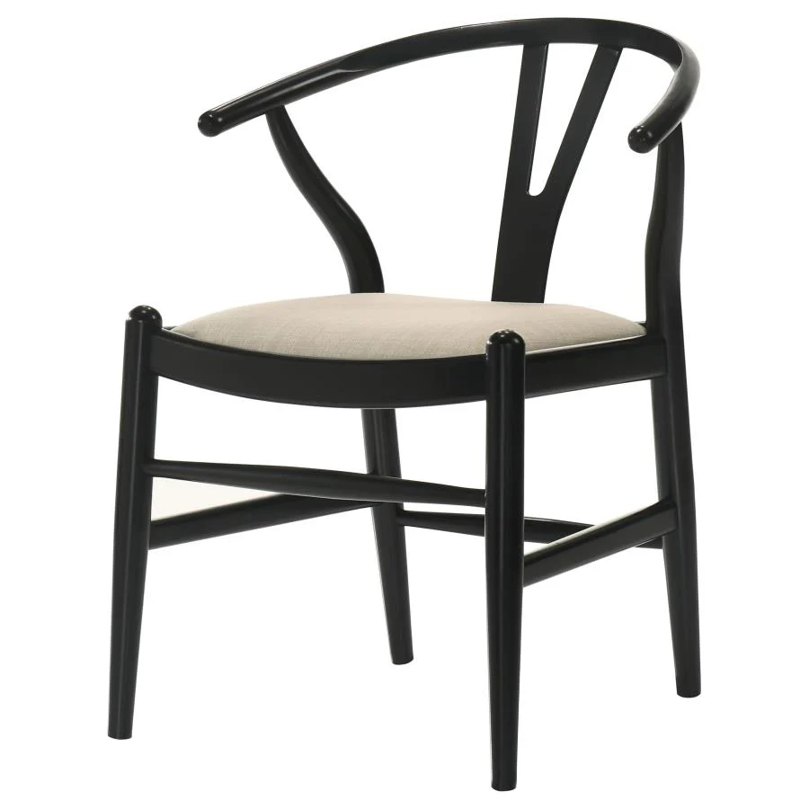 Dana Black Wishbone Dining Chairs (Set of 2) - Image 5