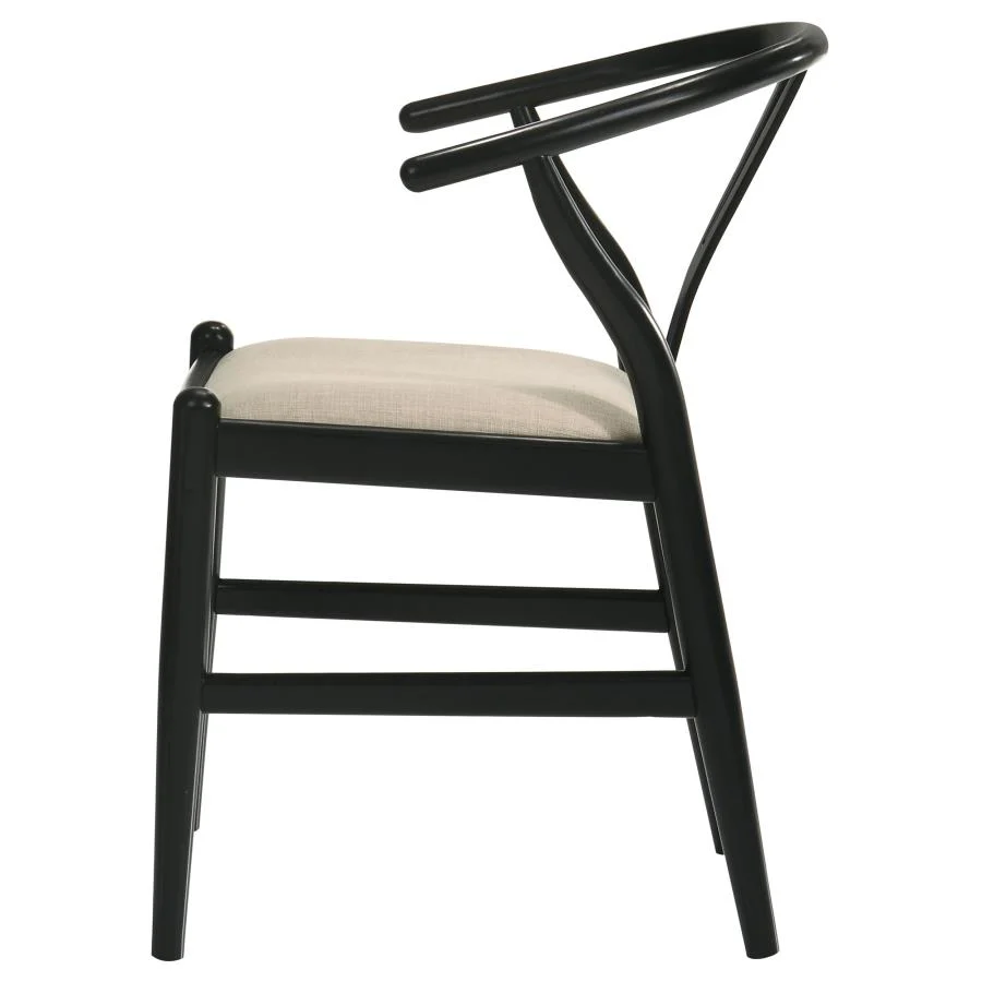Dana Black Wishbone Dining Chairs (Set of 2) - Image 6