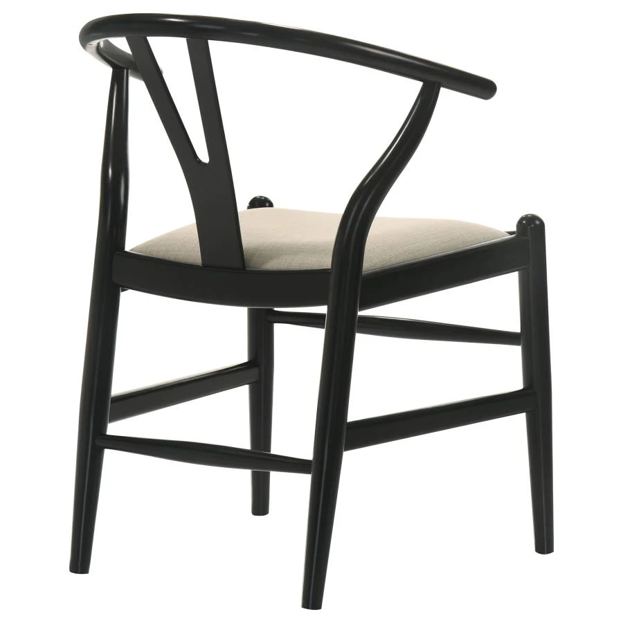 Dana Black Wishbone Dining Chairs (Set of 2) - Image 8