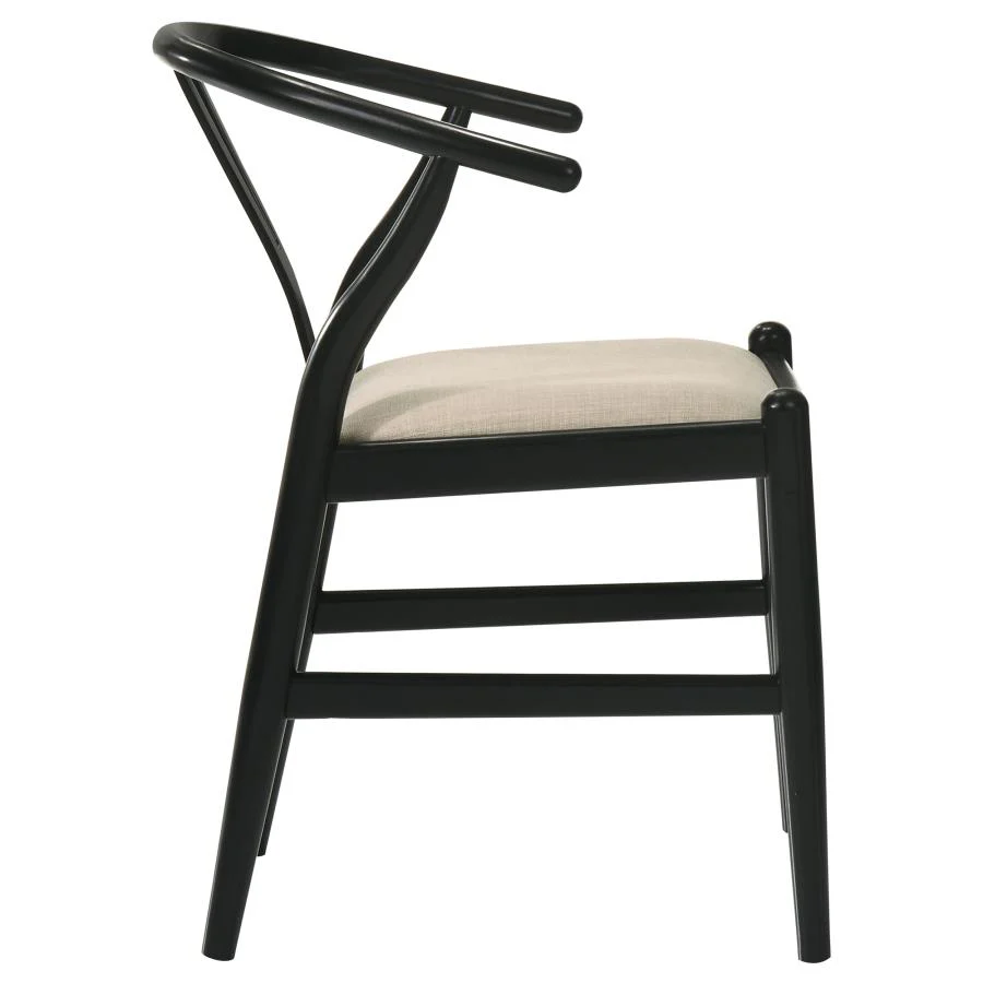 Dana Black Wishbone Dining Chairs (Set of 2) - Image 9