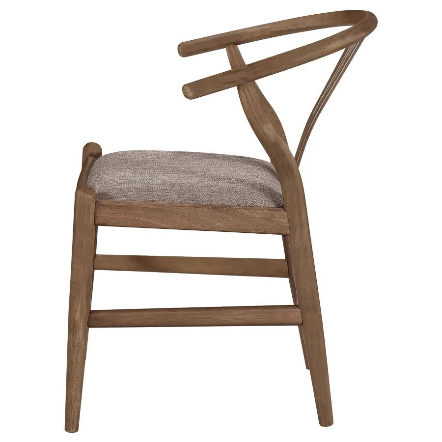 Dana Walnut Wishbone Dining Chairs (Set of 2) - Image 6