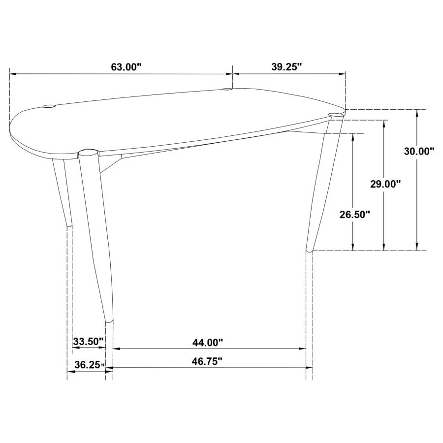Dora 63" Oval Walnut Dining Table - Image 8