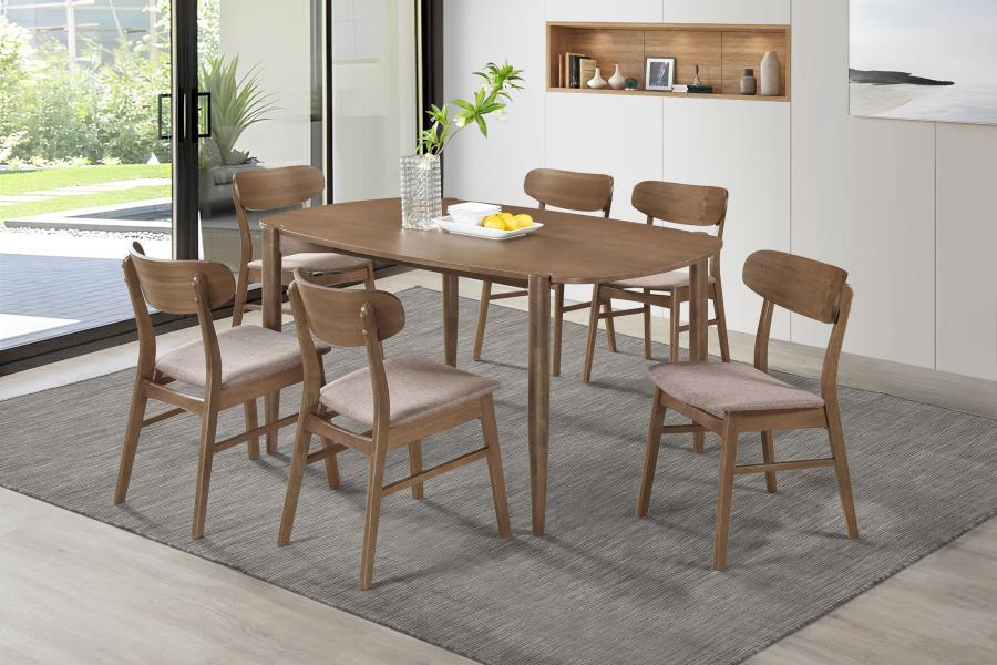 Dora 63" Oval Walnut Dining Table - Image 9