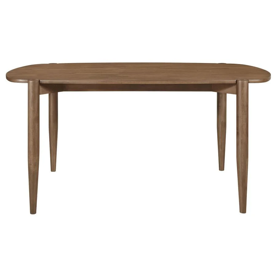 Dora 63" Oval Walnut Dining Table Set - Image 4