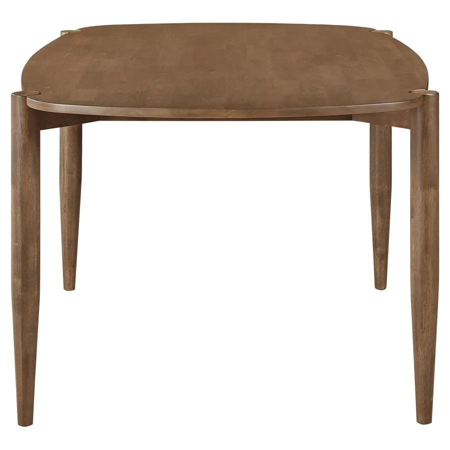 Dora 63" Oval Walnut Dining Table Set - Image 5