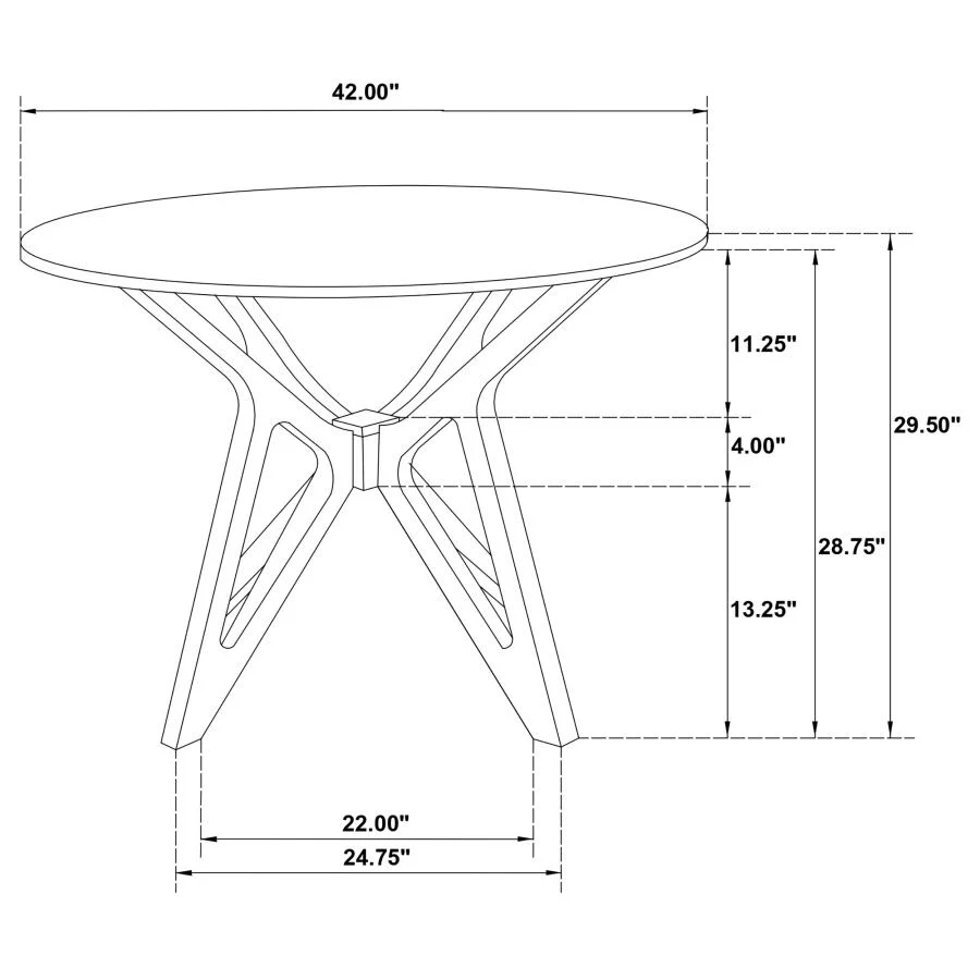 Elorie 42" Round Dining Table - Image 6