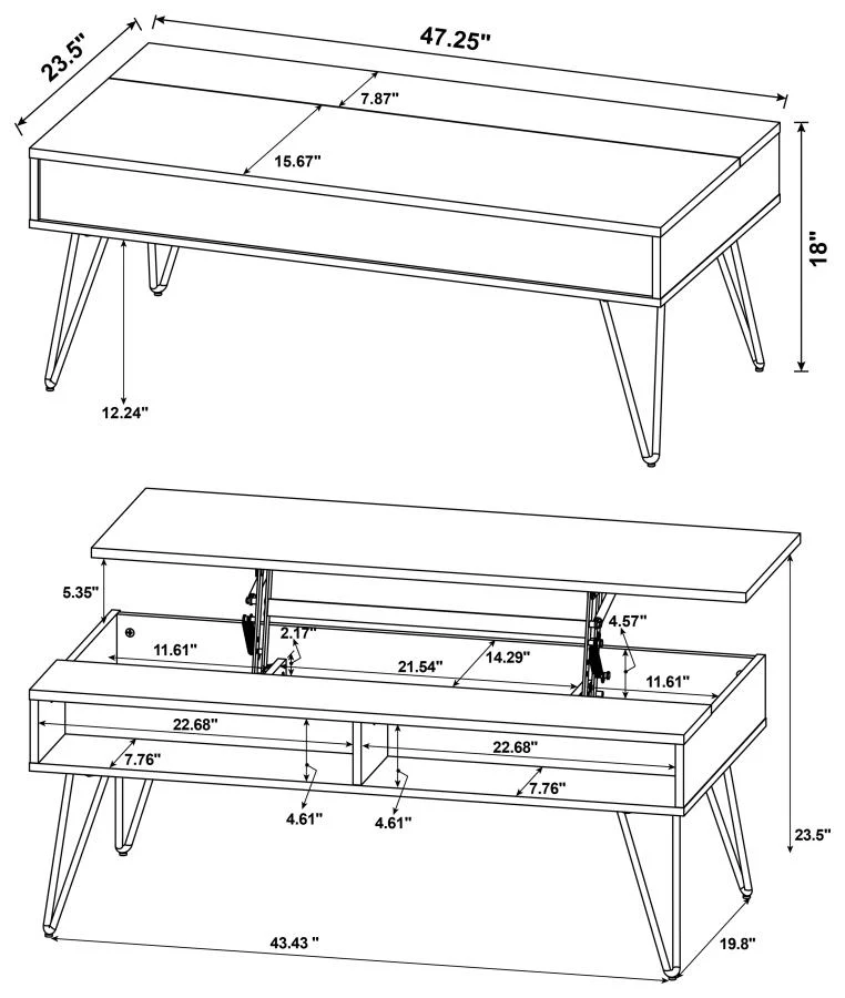 Freya Lift-Top Coffee Table - Image 5