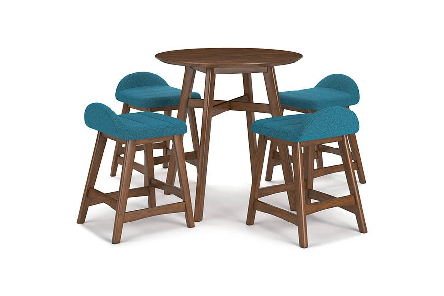 Lynn Blue Upholstered Counter Stools (Set of 2) - Image 11
