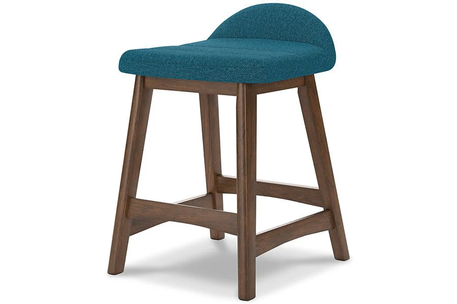 Lynn Blue Upholstered Counter Stools (Set of 2) - Image 4
