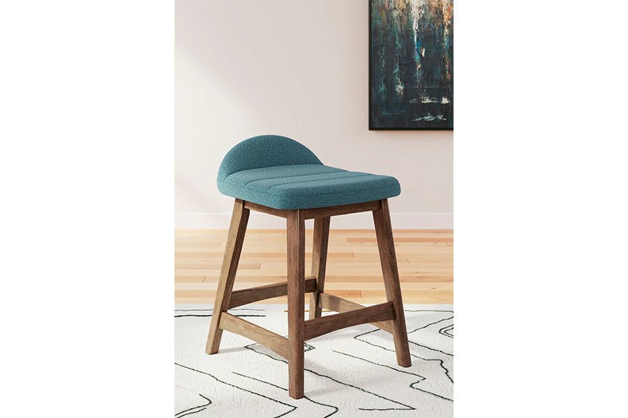 Lynn Blue Upholstered Counter Stools (Set of 2) - Image 9