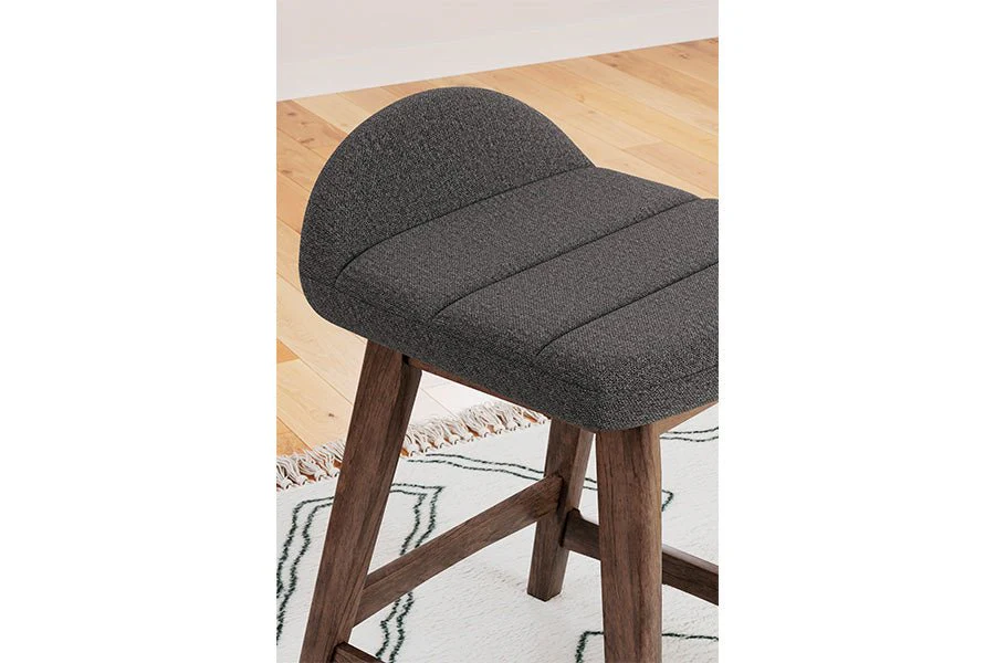 Lynn Charcoal Upholstered Counter Stools (Set of 2) - Image 10