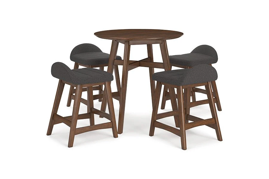 Lynn Charcoal Upholstered Counter Stools (Set of 2) - Image 13