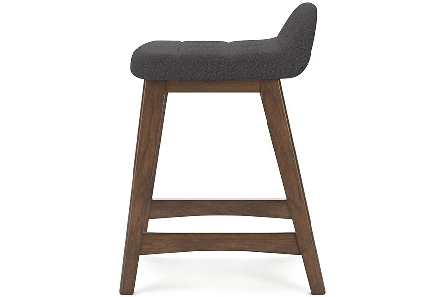 Lynn Charcoal Upholstered Counter Stools (Set of 2) - Image 7
