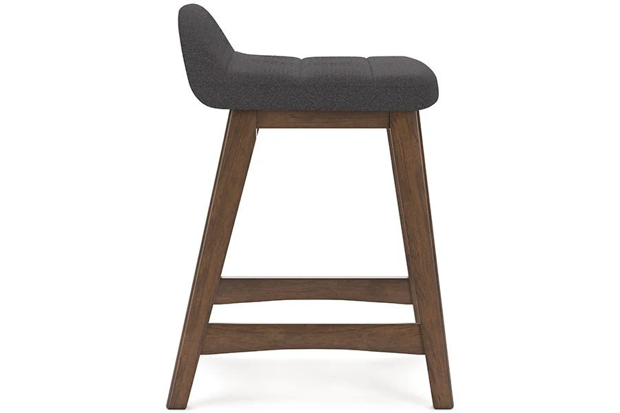 Lynn Charcoal Upholstered Counter Stools (Set of 2) - Image 8