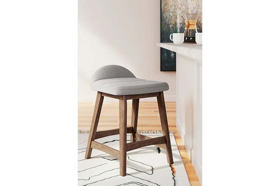 Lynn Gray Upholstered Counter Stools (Set of 2) - Image 10