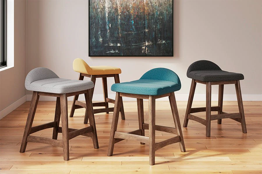 Lynn Gray Upholstered Counter Stools (Set of 2) - Image 14