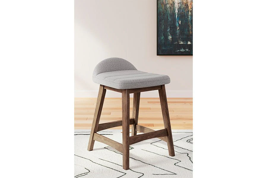 Lynn Gray Upholstered Counter Stools (Set of 2) - Image 9