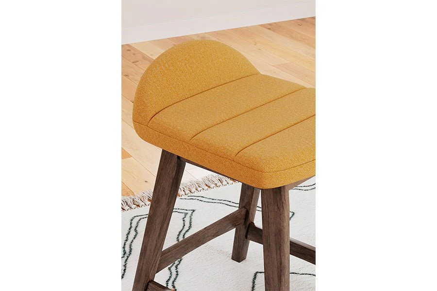Lynn Mustard Upholstered Counter Stools (Set of 2) - Image 10