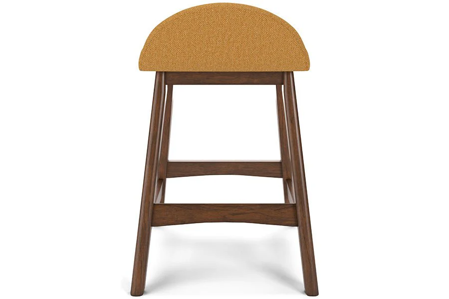 Lynn Mustard Upholstered Counter Stools (Set of 2) - Image 6