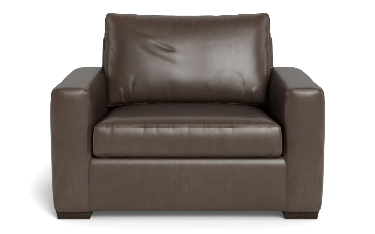 Mas Mesa 52" Deep Leather Arm Chair - Image 11