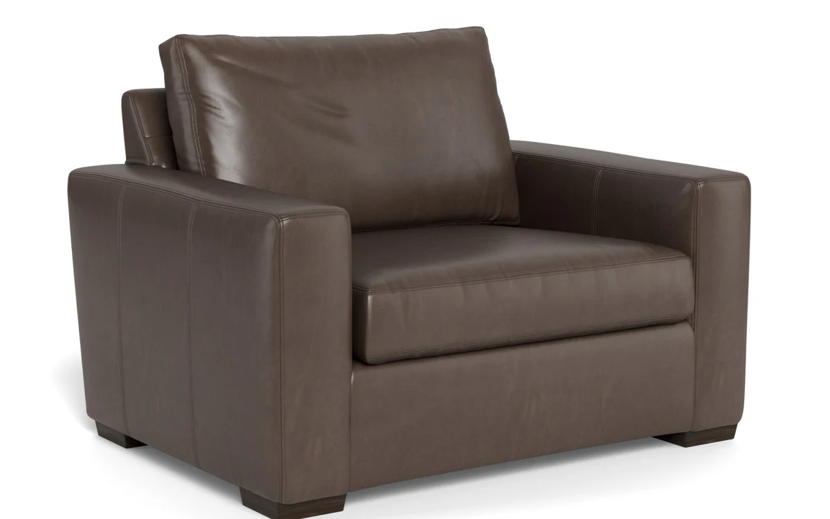 Mas Mesa 52" Deep Leather Arm Chair - Image 12