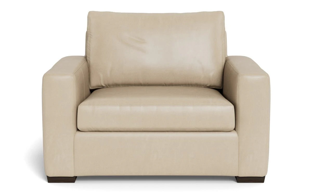 Mas Mesa 52" Deep Leather Arm Chair - Image 14