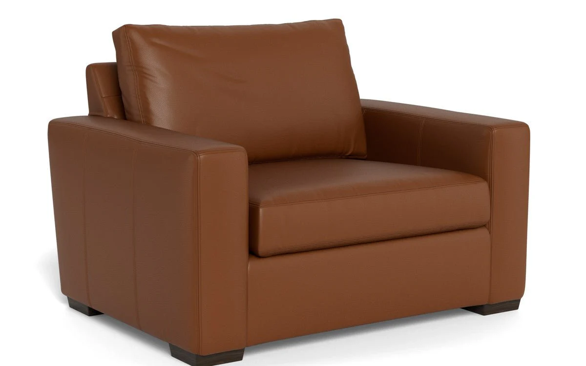 Mas Mesa 52" Deep Leather Arm Chair - Image 27