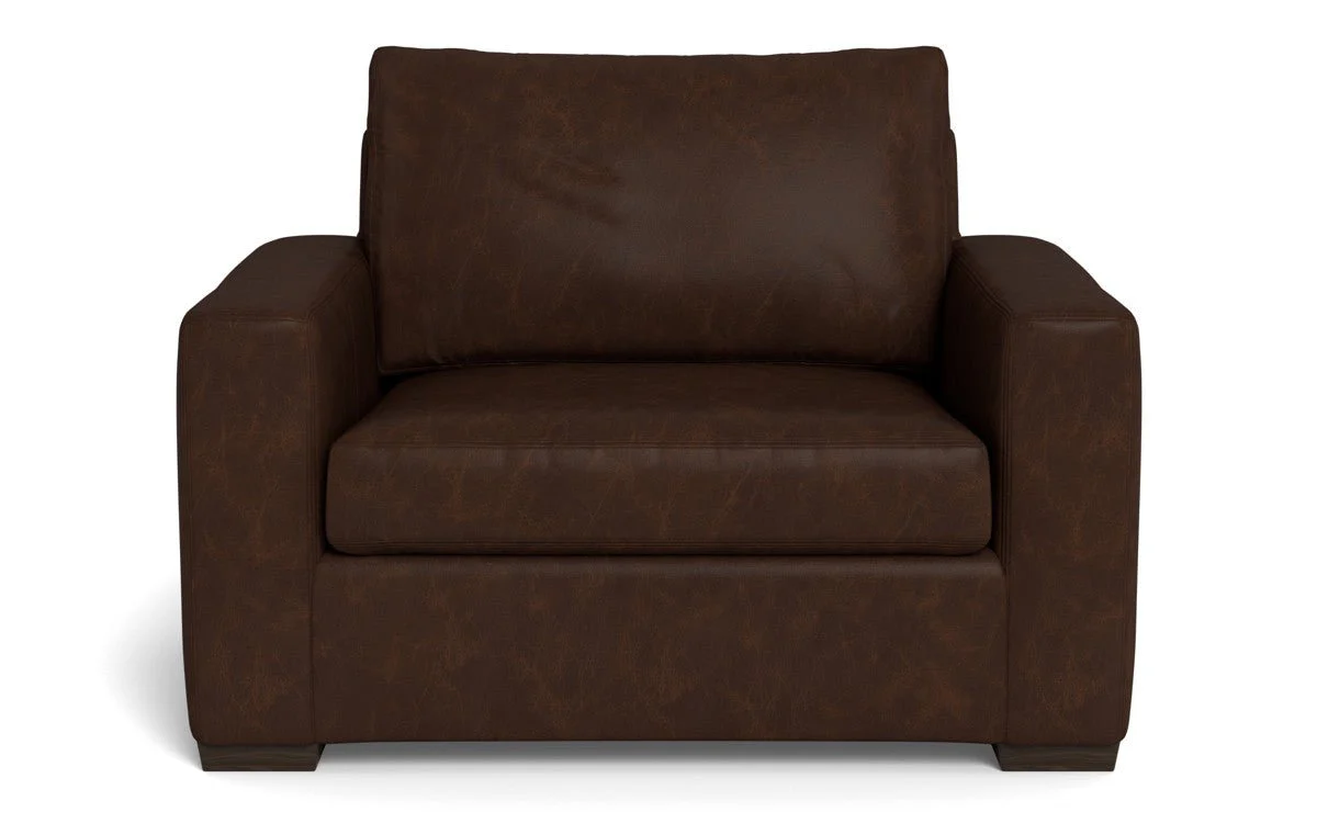 Mas Mesa 52" Deep Leather Arm Chair - Image 3