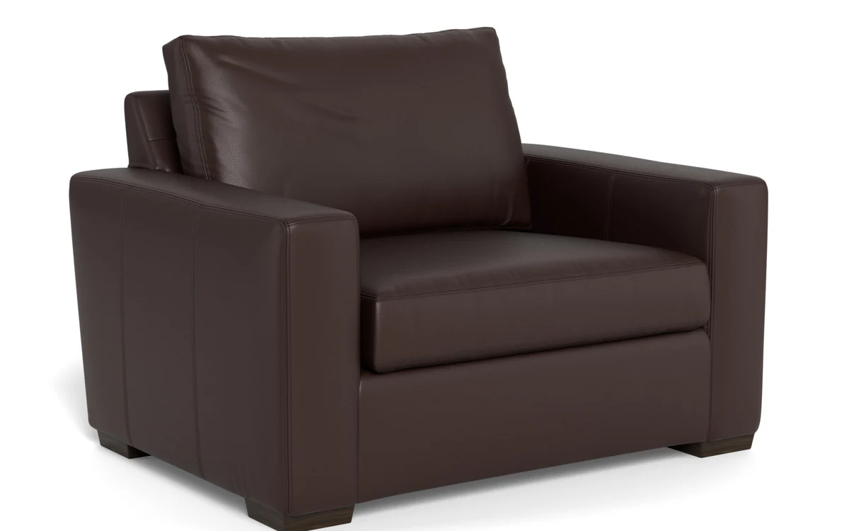 Mas Mesa 52" Deep Leather Arm Chair - Image 36
